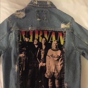 Nirvana Rolling Stones Denim Jacket